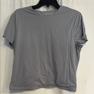 Abercrombie Soft Matte Seamless Baby Tee - Crop Top - XL - Gray